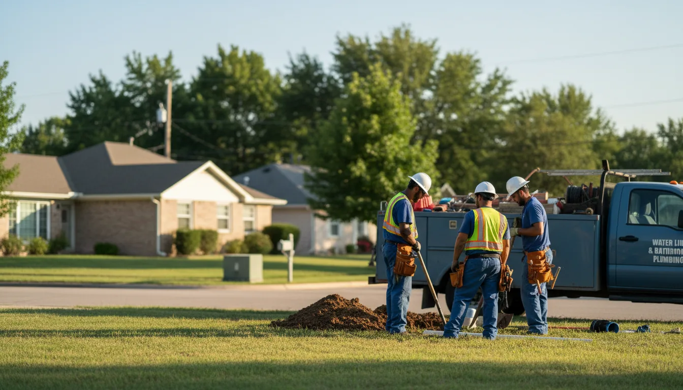 Residential water line and bathroom plumbing service in Kawkawlin, MI
